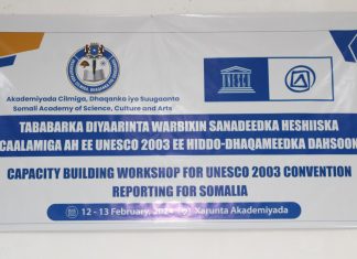 XIRITAANKA TABABARKA DIYAARINTA WARBIXIN SANADEEDKA HESHIISKA CAALIMIGA AH EE UNESCO 2003 EE HIDDO-DHAQAMEEDKA DAHSOON