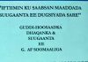 GUDDI-HOOSAADKA SUUGAANTA IYO DHAQANKA GUDDIGA AFSOOMAALIGA EE AKADEMIYADA